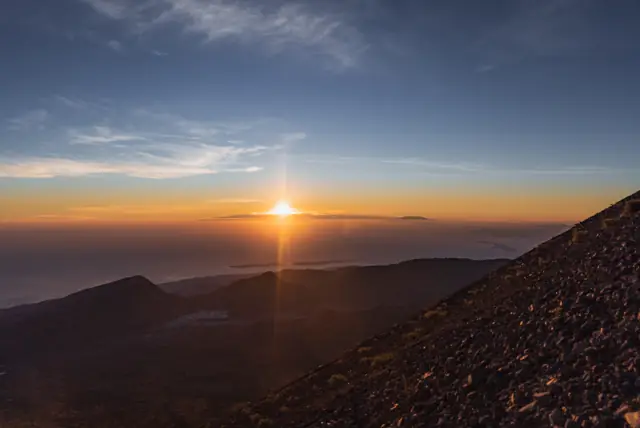 Sunrise from the summit ridge